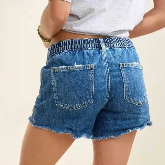 NWT Aerie Daydream Denim Distressed Shorts M - Picture 2 of 13